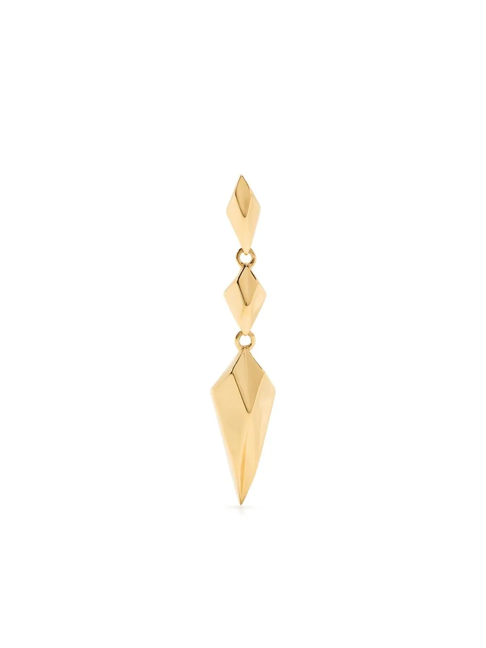 Anonymous 18kt Recycled Yellow Gold Collection 1 Small Geometric Drop Earrings