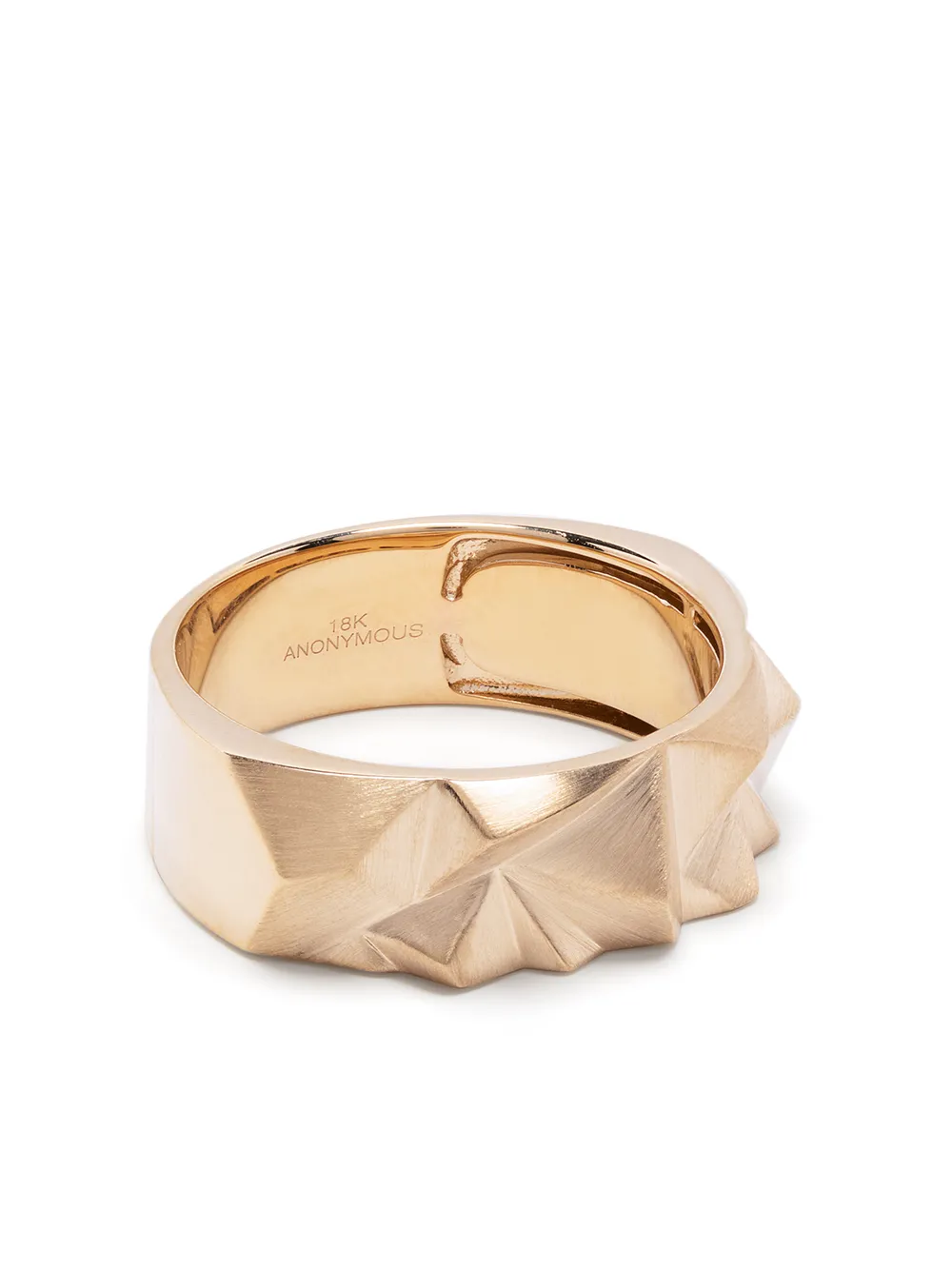 18kt recycled yellow gold Collection 1 wide pyramid ring