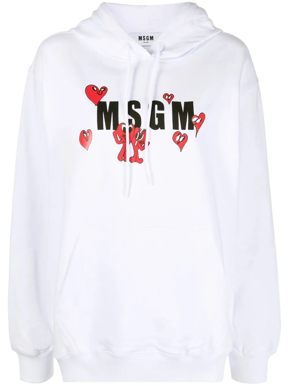 

MSGM hoodie con logo estampado - Blanco