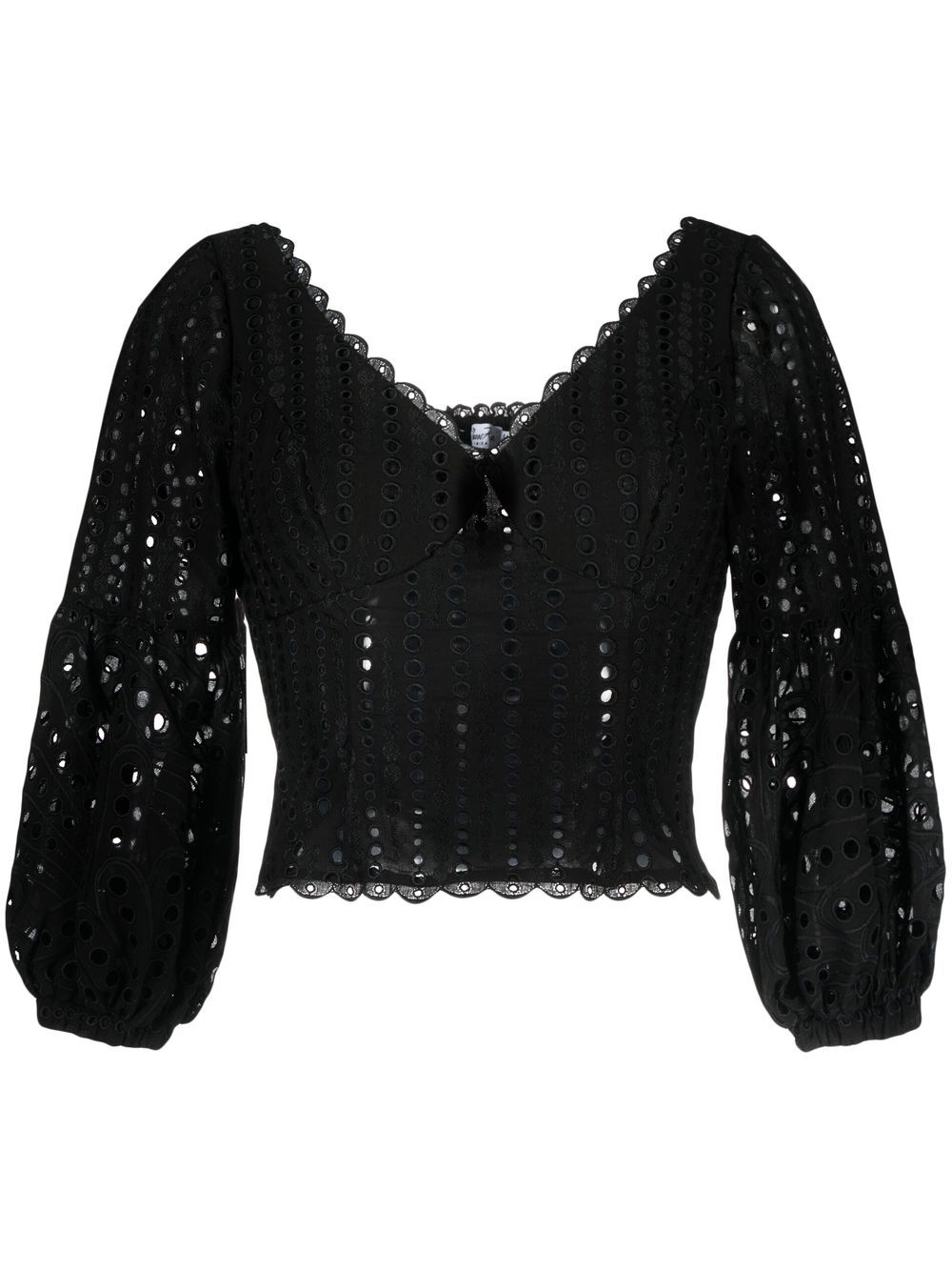 

Charo Ruiz Ibiza blusa manga larga con cuello en V - Negro