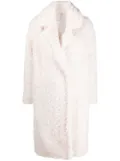 Yves Salomon woven wool maxi coat - White
