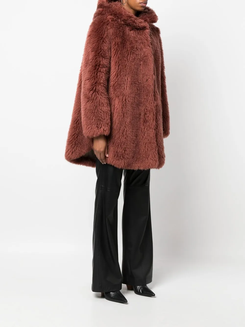 Short Hooded Wool Coat