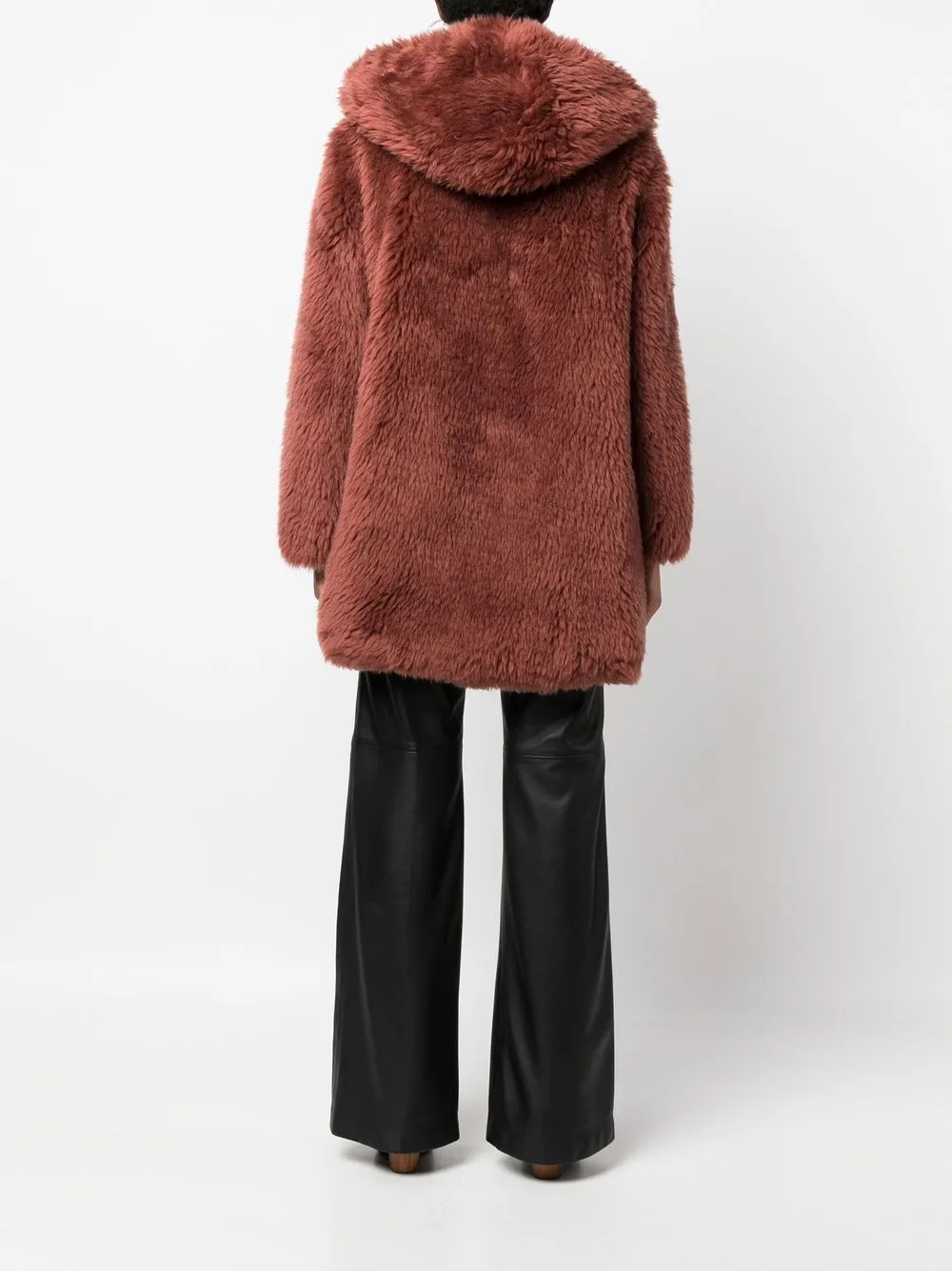 Short Hooded Wool Coat