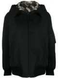 Yves Salomon reversible hooded bomber jacket - Black