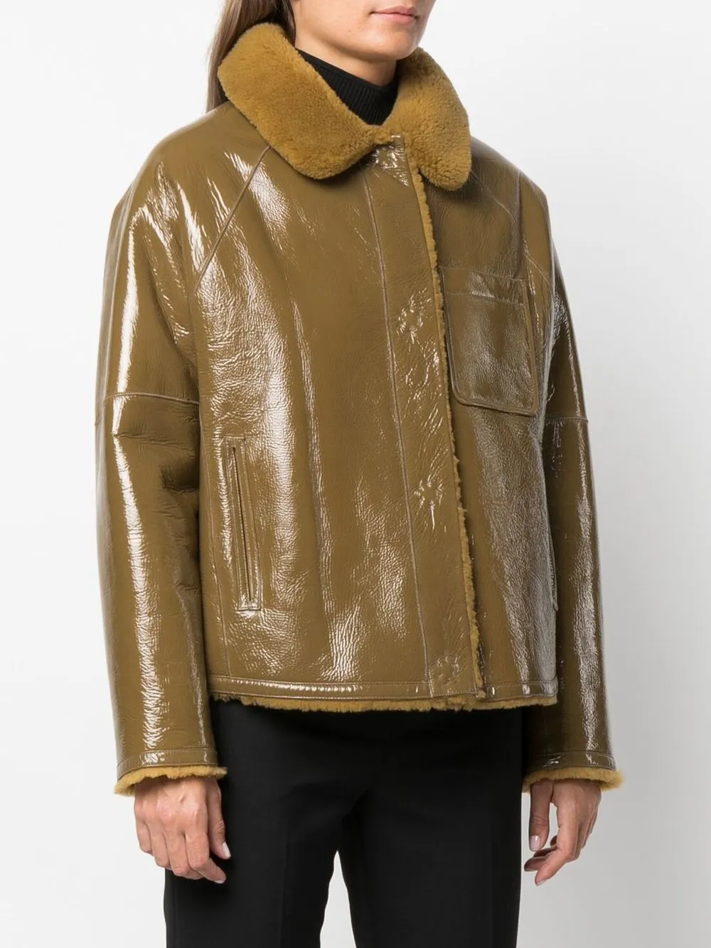 Yves Salomon Meteo Meteo Reversible Jacket In Green