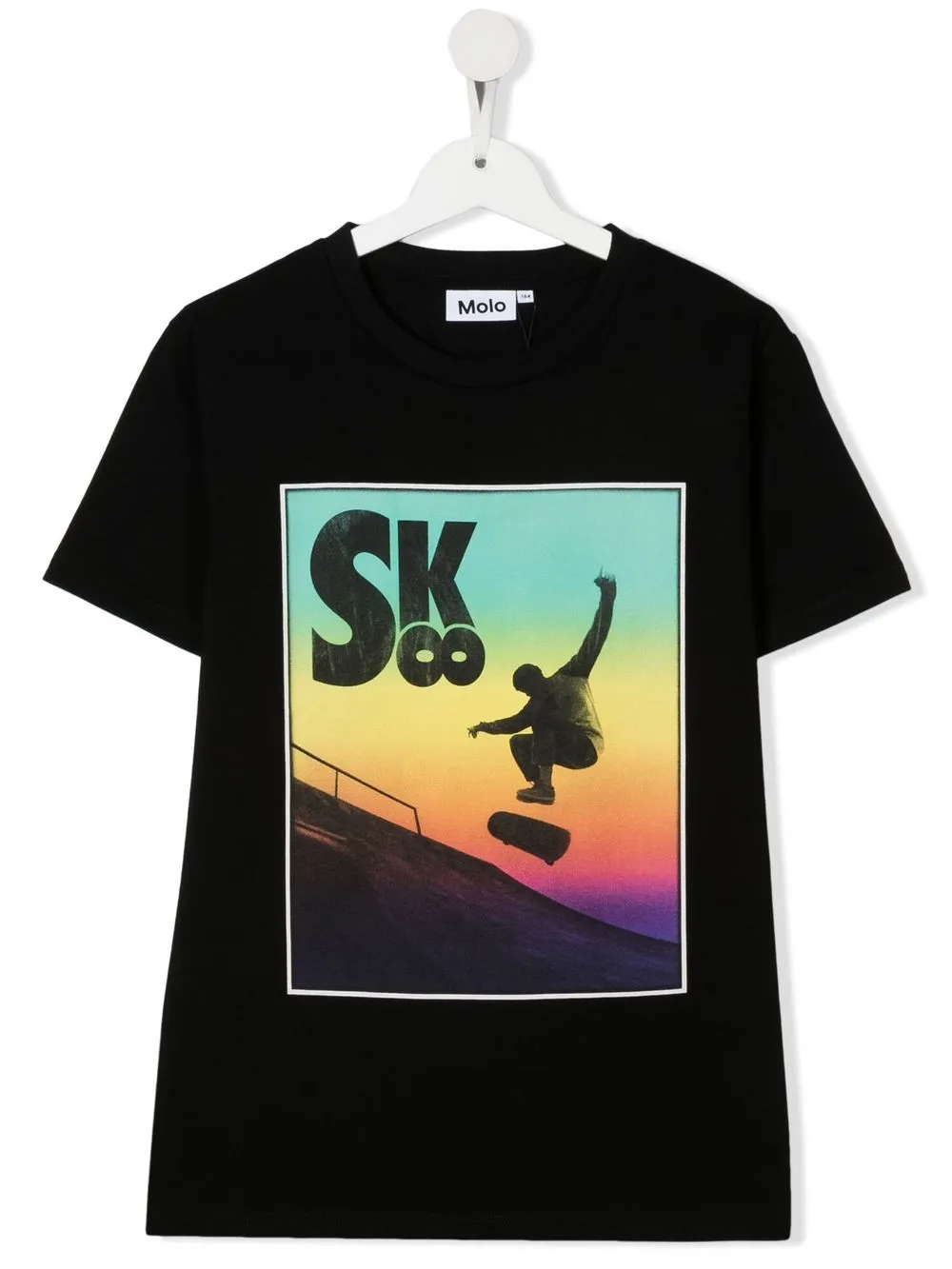 Molo Teen Skateboarding-print T-shirt In Black