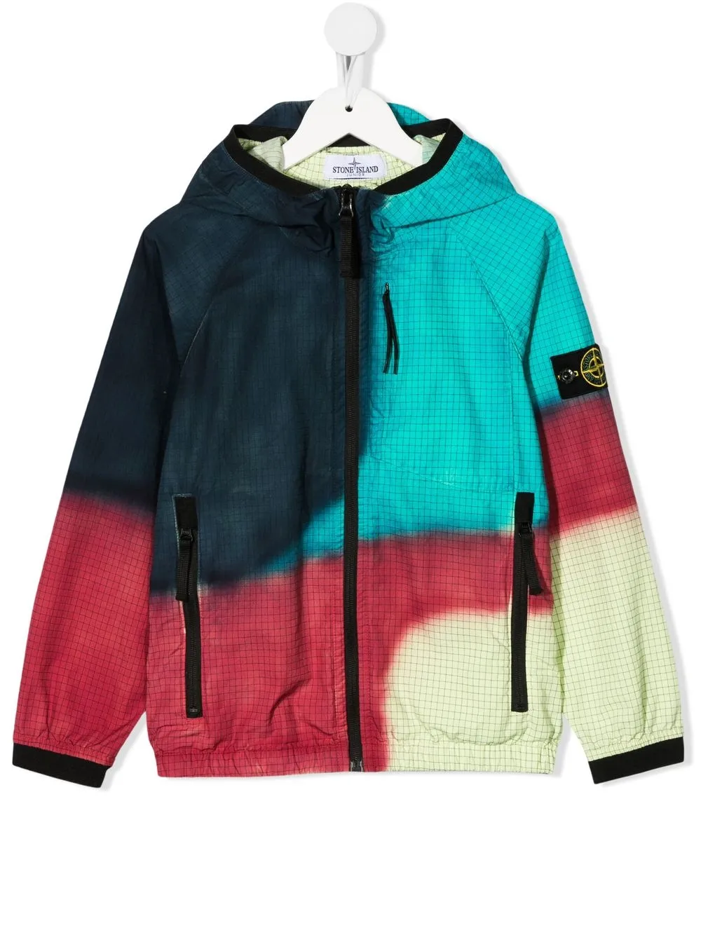 

Stone Island Junior chamarra con capucha y diseño color block - Azul