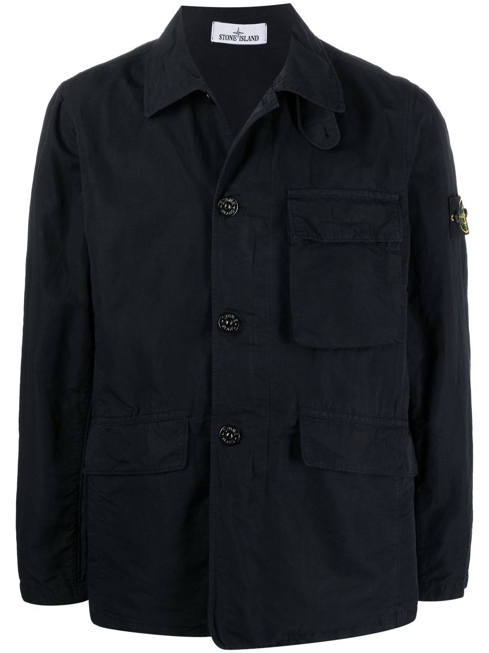 Stone Island Compass Badge Shirt Jacket In Blue