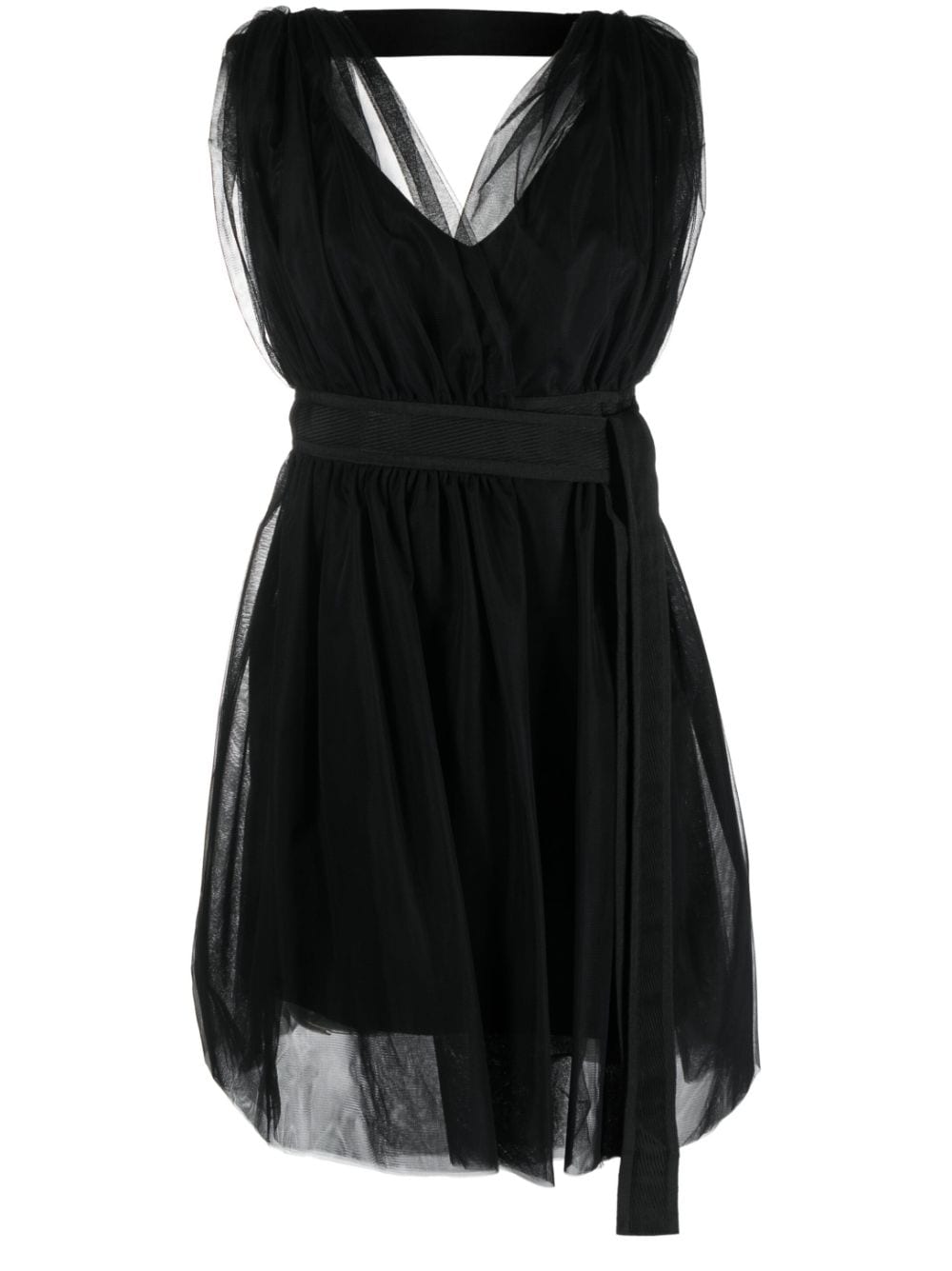 

PINKO vestido corto con cuello en V - Negro