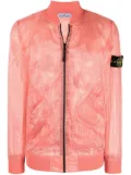 Stone Island logo-patch bomber jacket - Orange