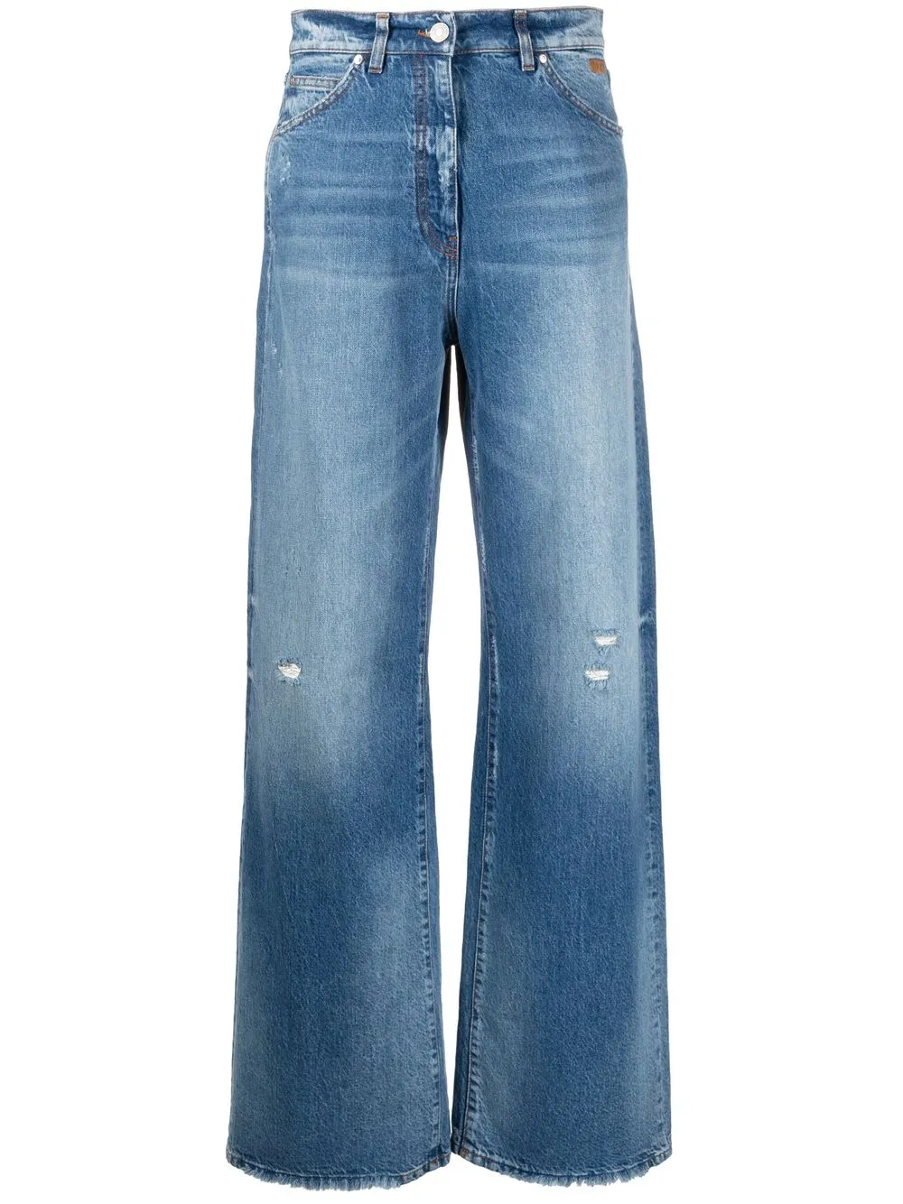 

MSGM high-waisted straight-leg jeans - Blue