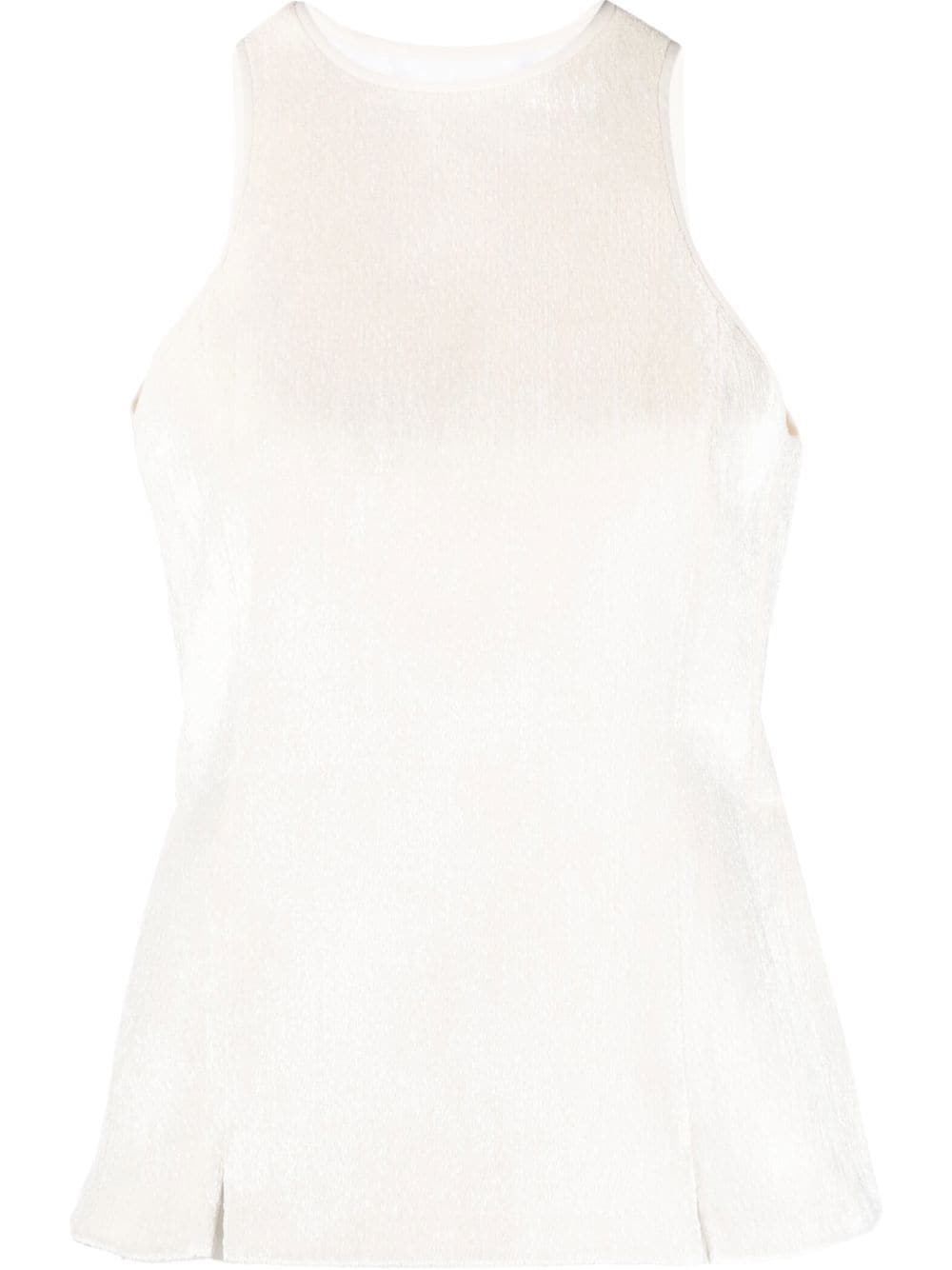 Jil Sander Jacquard Sleeveless Top In Nude