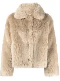 Yves Salomon long-haired wool coat - Neutrals