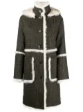 Yves Salomon shearling wool coat - Black