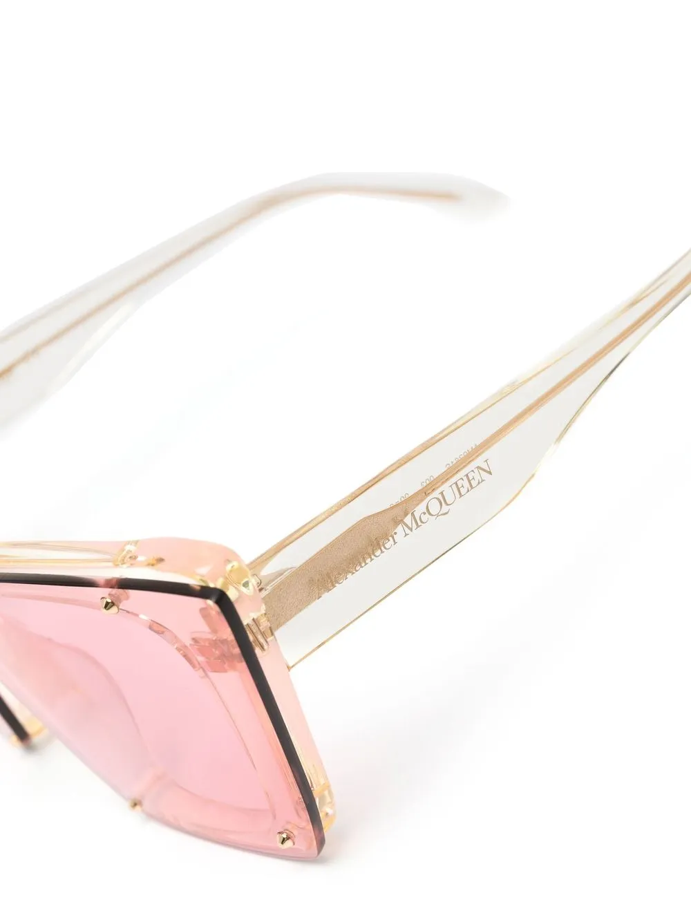  Alexander Mcqueen Eyewear Cat Eye-frame Sunglasses - Yellow 
