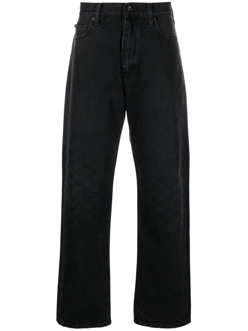 

Off-White jeans con parche del logo y corte liso - Negro