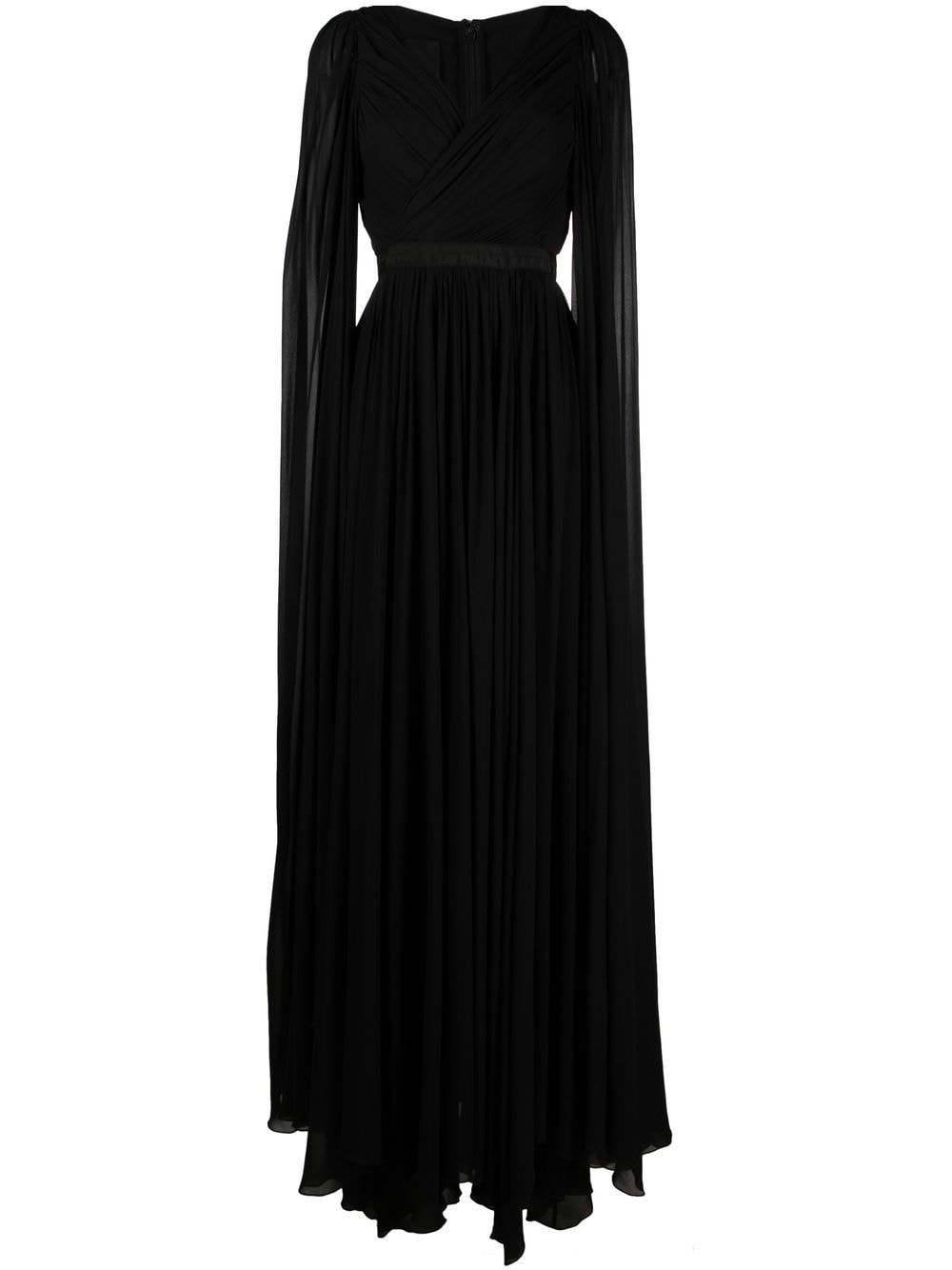 PINKO Draped Sleeves V-neck Gown - Farfetch