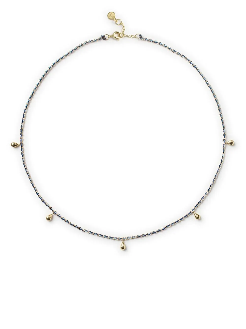 

THE ALKEMISTRY 18kt yellow gold Nurture pear-drop woven necklace - Blue