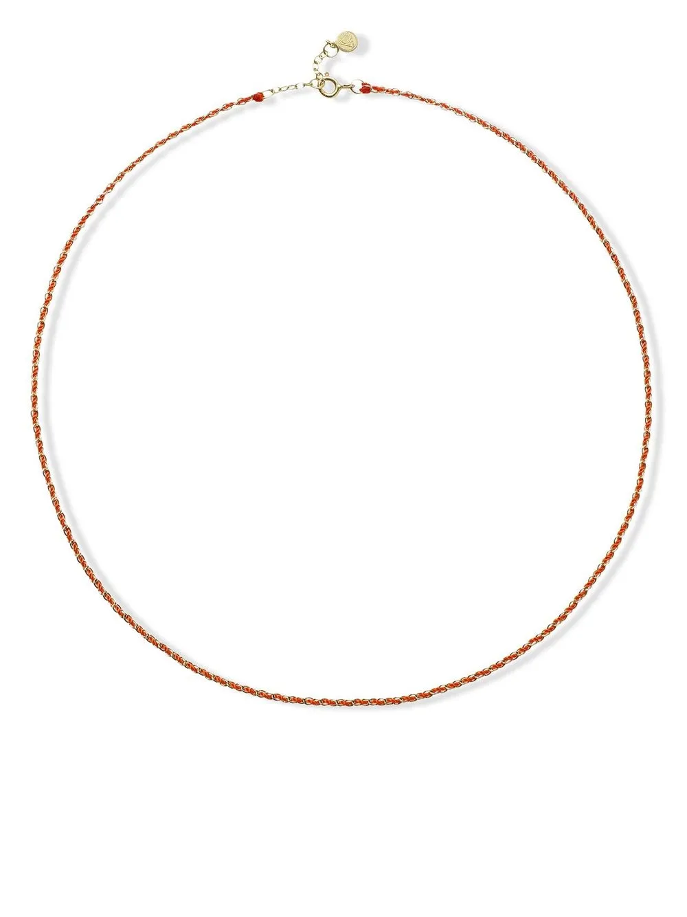 

THE ALKEMISTRY 18kt yellow gold Confidence woven necklace - Red