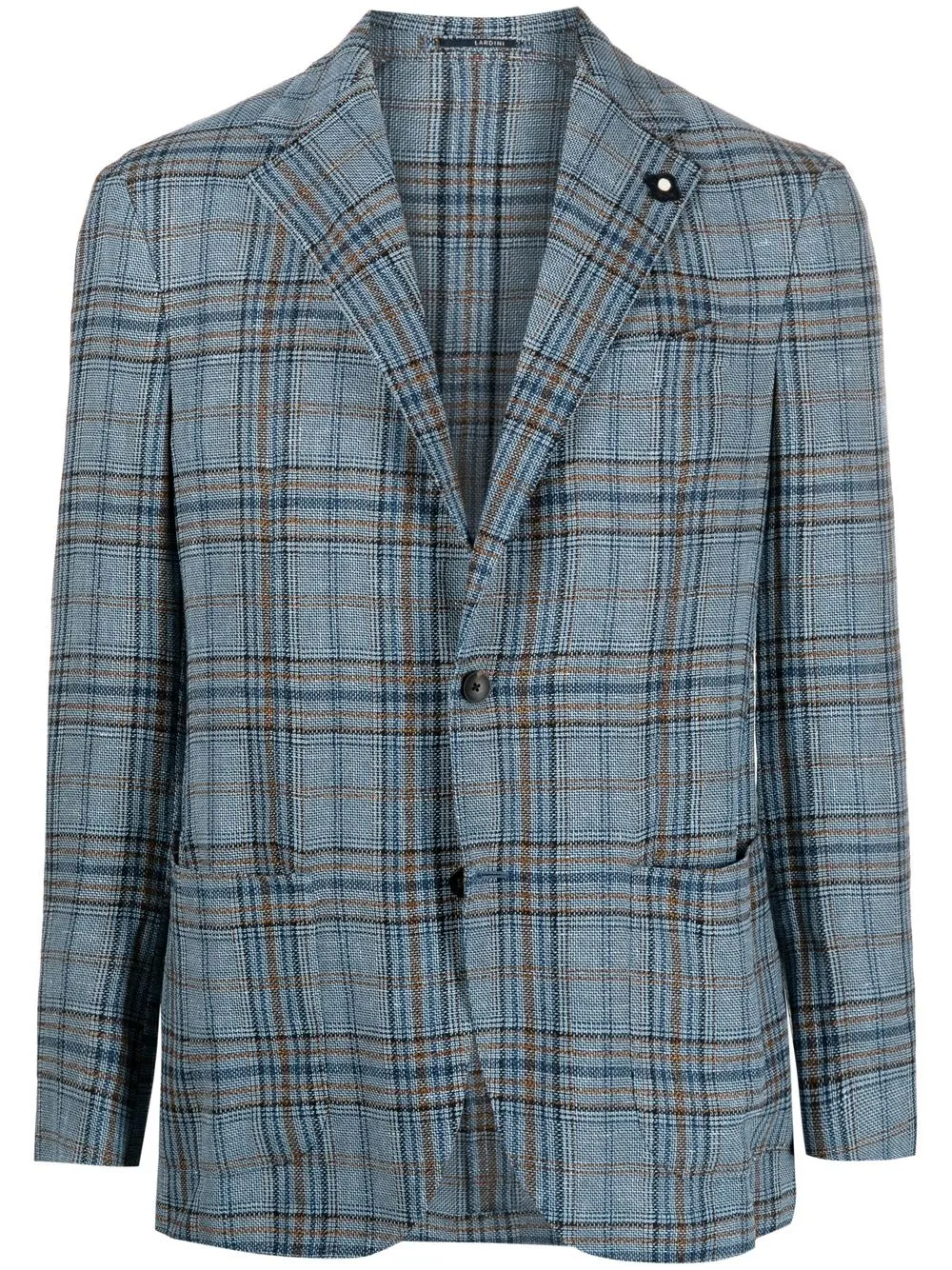 

Lardini check single-breasted jacket - Blue