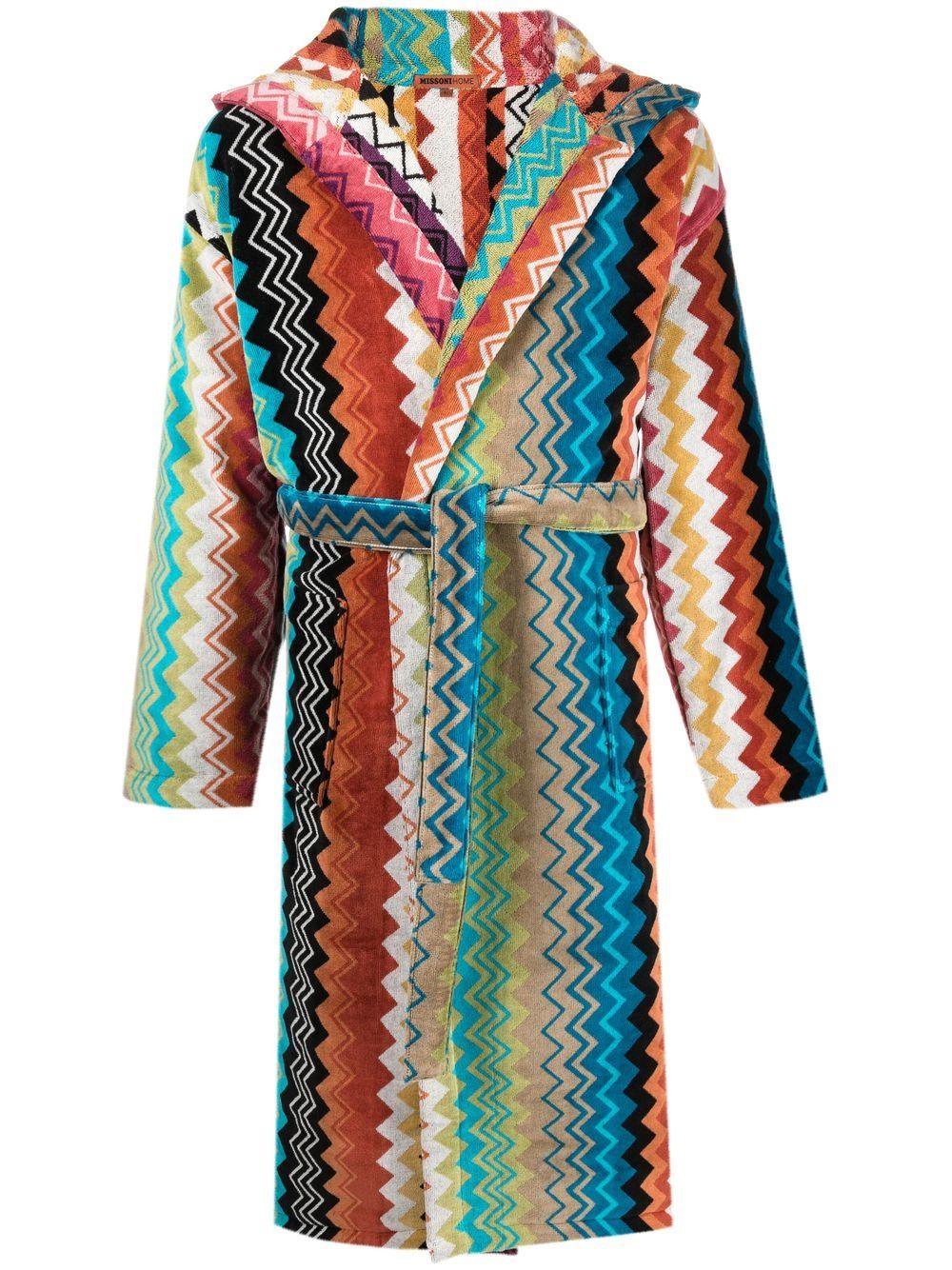 Giacomo belted hooded bathrobe