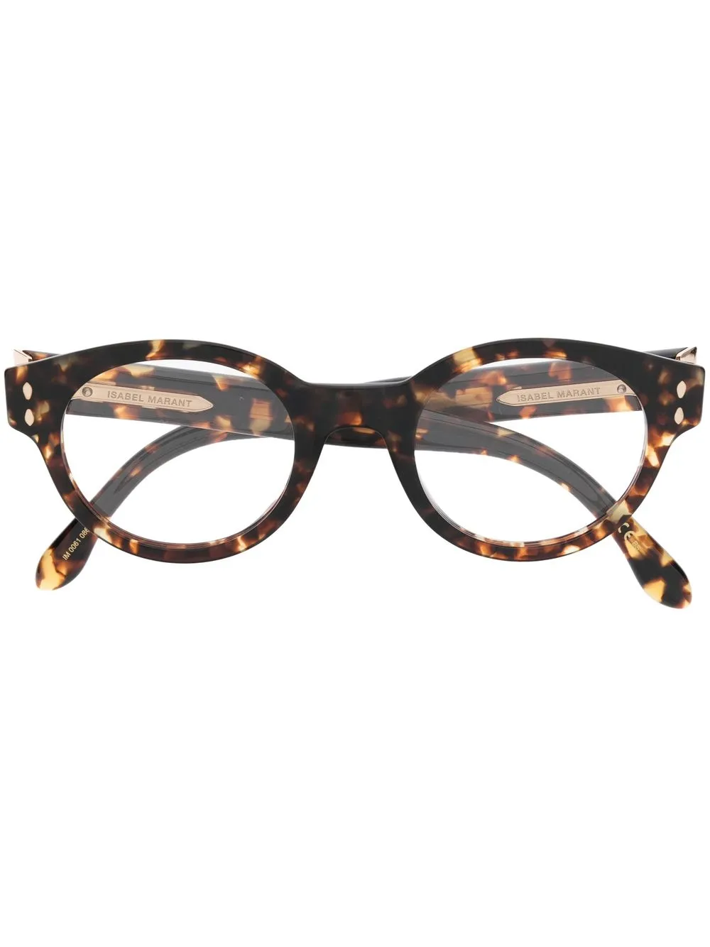 

Isabel Marant Eyewear lentes con armazón redonda estilo carey - Marrón