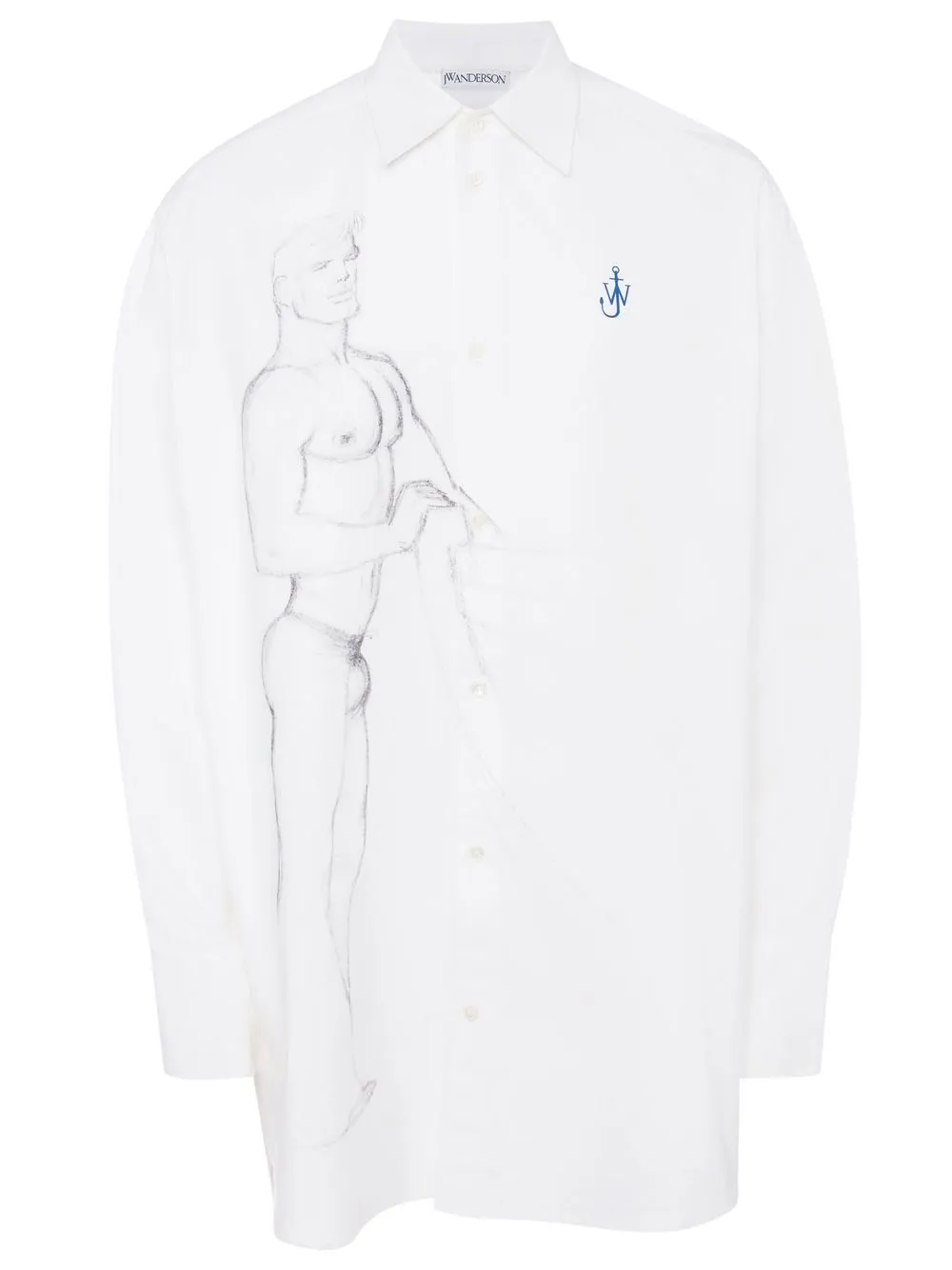 

JW Anderson camisa oversize de JW Anderson x Tom of Finland - Blanco