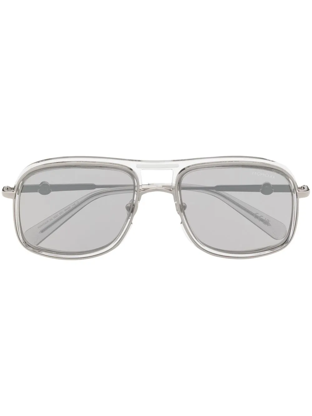 

Moncler Eyewear transparent-frame pilot sunglasses - Silver