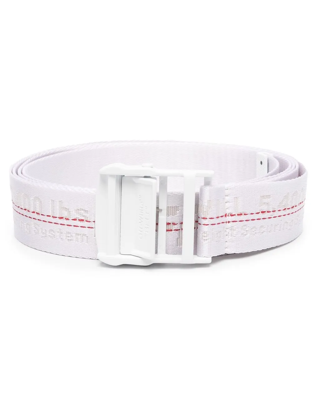 Off-white Buckle-fastening Industrial Belt In White
