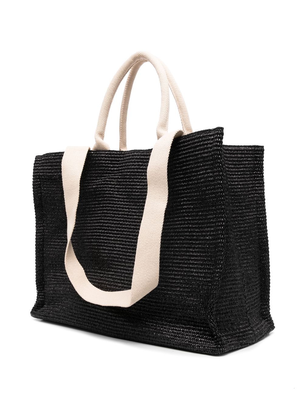 Shop Marni Embroidered-logo Tote Bag In Black