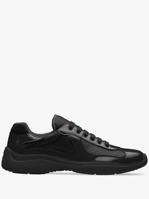 Prada patent-leather and technical fabric America's Cup sneakers