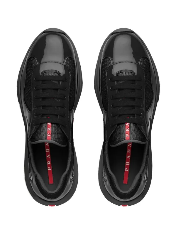 Prada black america's cup on sale sneakers