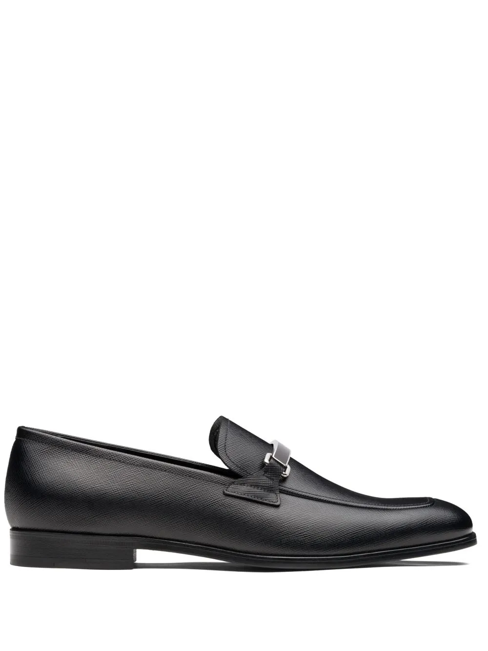 

Prada mocasines de piel saffiano - Negro