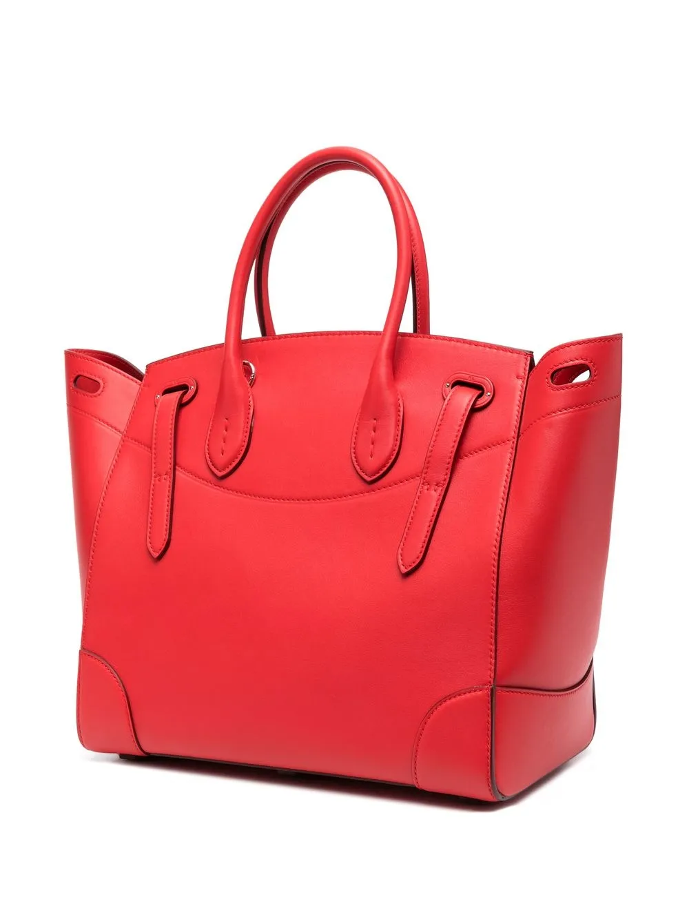 Ralph Lauren Collection Buckle-fastening Panelled Tote Bag in Red, view 4