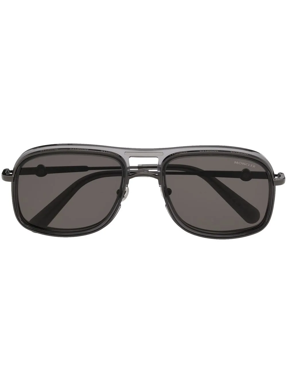 

Moncler Eyewear lentes de sol con armazón transparente estilo piloto - Negro