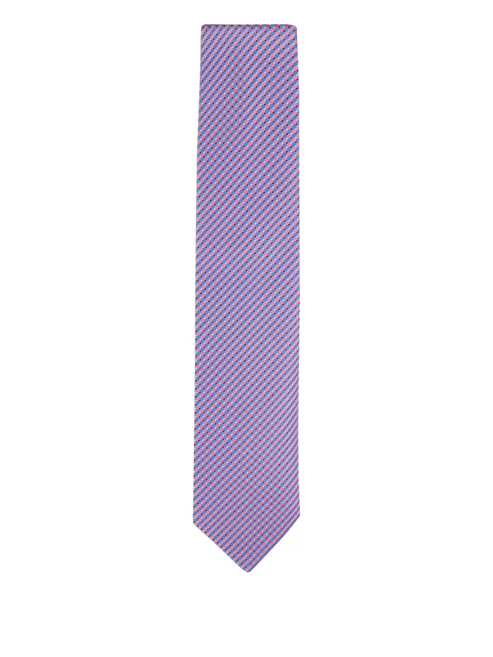 Eton geometric-patterned silk tie | وردي | Image 1