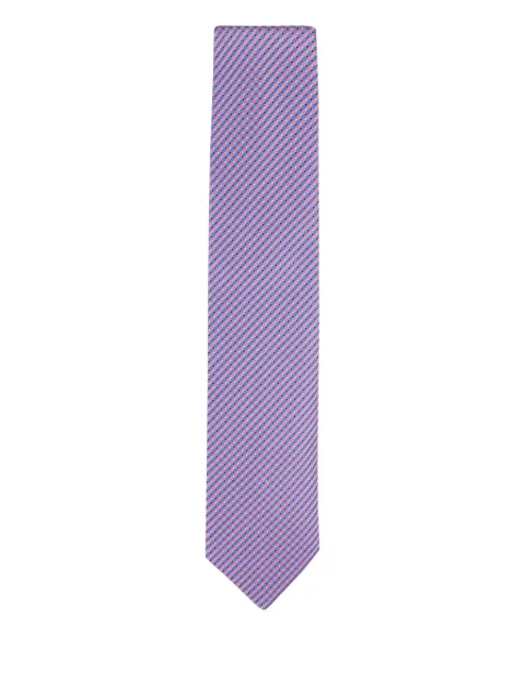 Eton geometric-patterned silk tie