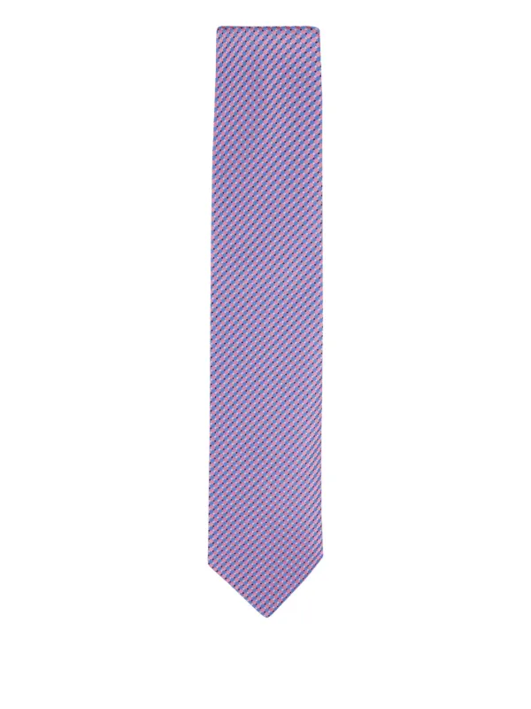 Cravate Homme 100% Soie Alexandre London Savile Row - Motif Géométrique Noir Et Argent, Occasion Excellent état