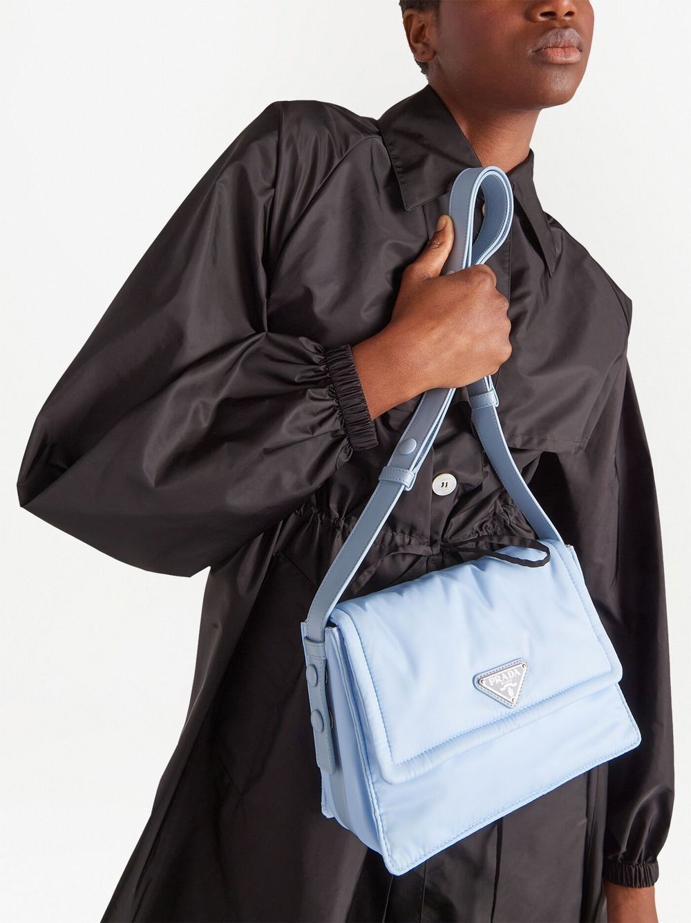 Prada Small Re-Nylon And Saffiano Leather Shoulder Bag - Farfetch