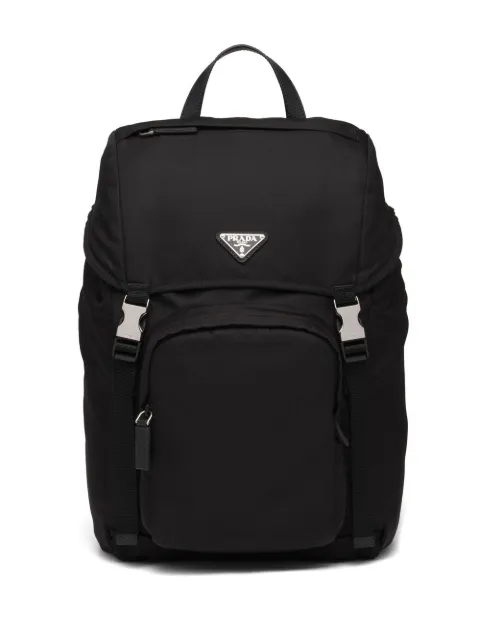 Prada logo plaque drawstring backpack