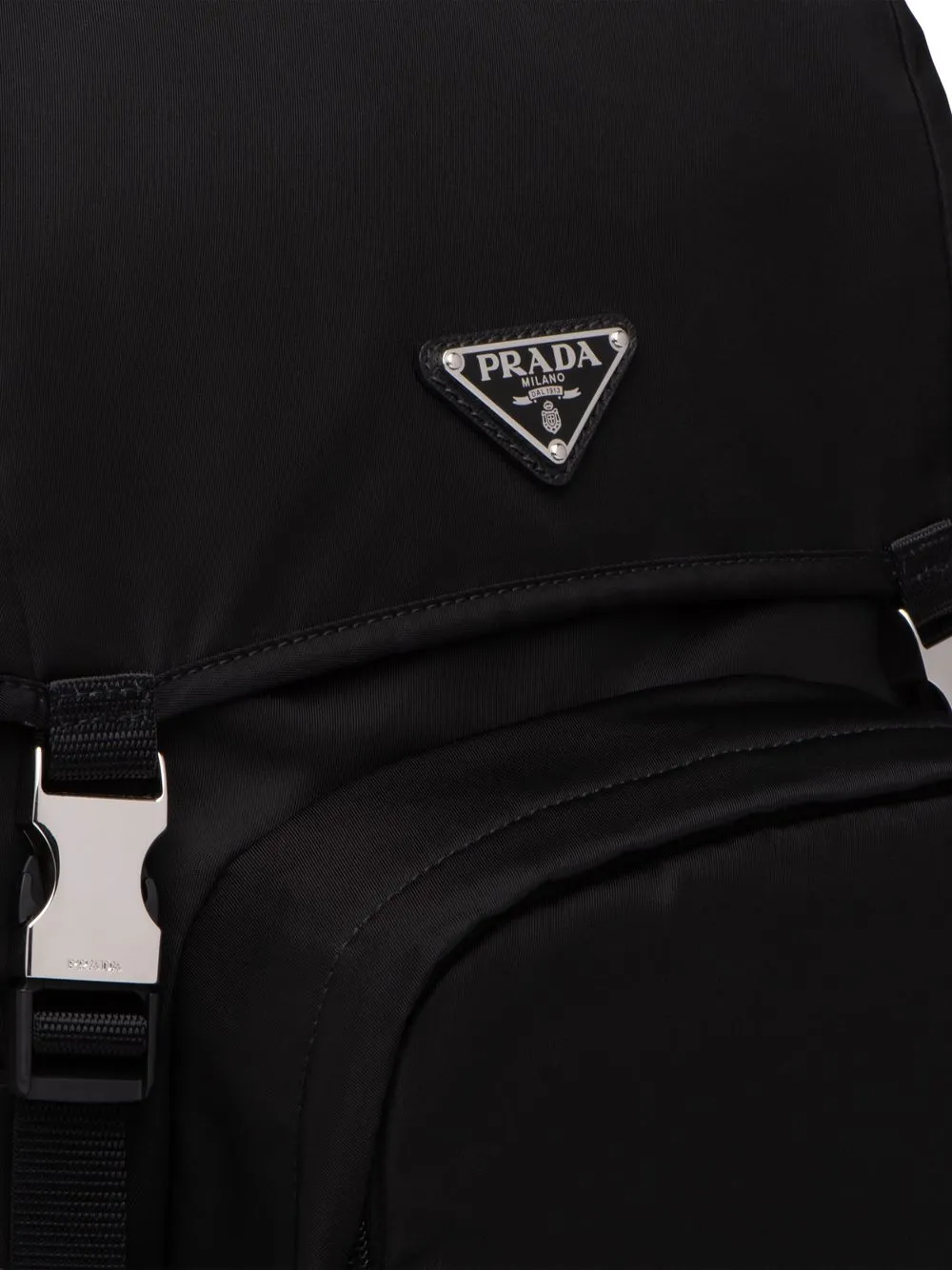 Prada Rugzak met trekkoord Zwart