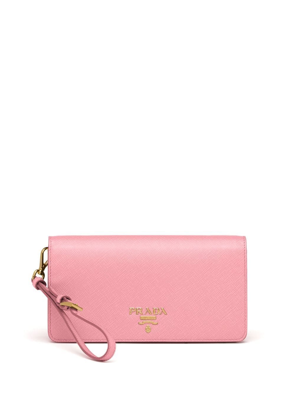 Prada Pink Saffiano Wallet on Chain
