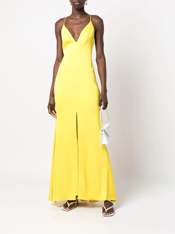 Aidan Mattox v-neck Mermaid Gown - Farfetch