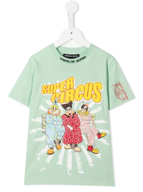 Vision Of Super Kids Super Circus-print T-shirt