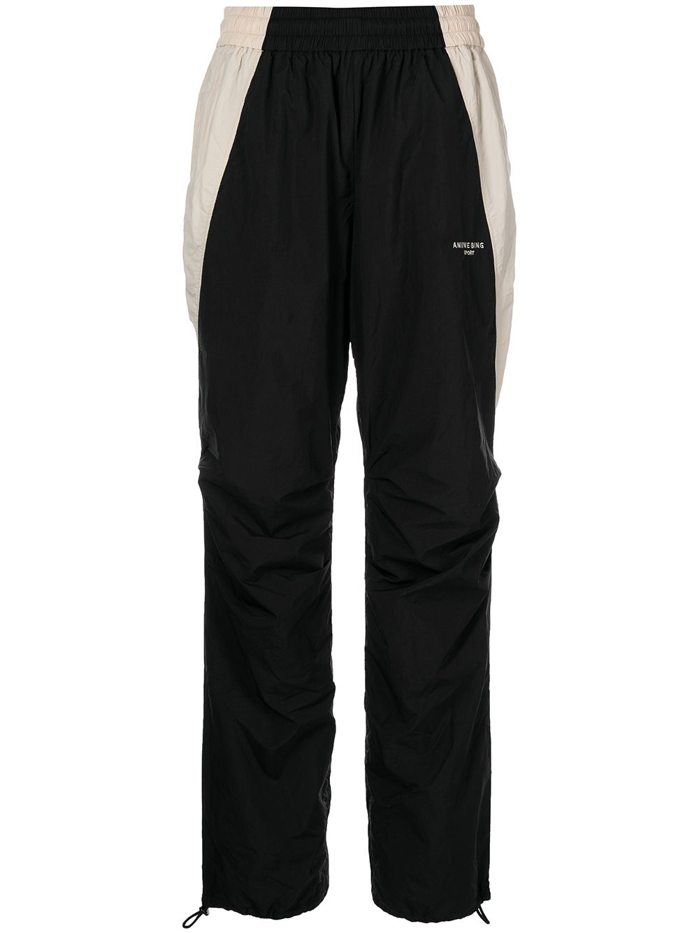 ANINE BING Emerson contrasting panel Trousers Farfetch