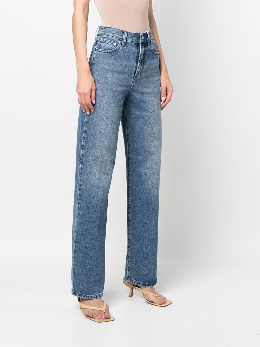 Michael Michael Kors Washed Straight-leg Jeans In Blue | ModeSens