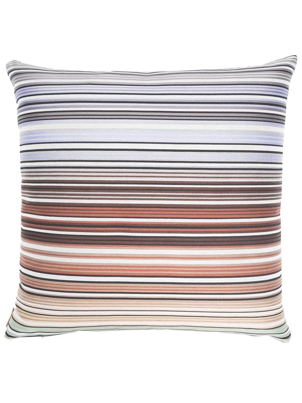 Missoni Striped Cotton-down Cushion In Nude