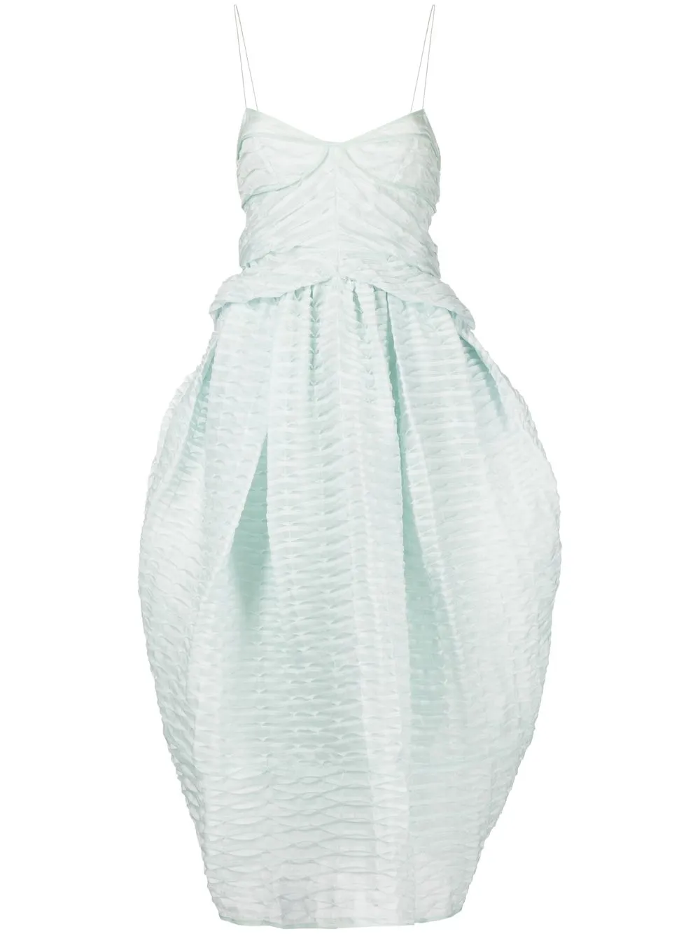 Cecilie Bahnsen Flared Midi Dress In Mint Green