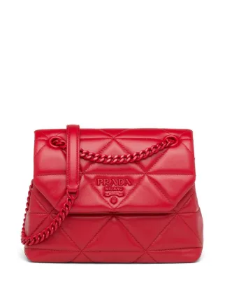 Prada diamond quilt Leather Shoulder Bag Farfetch