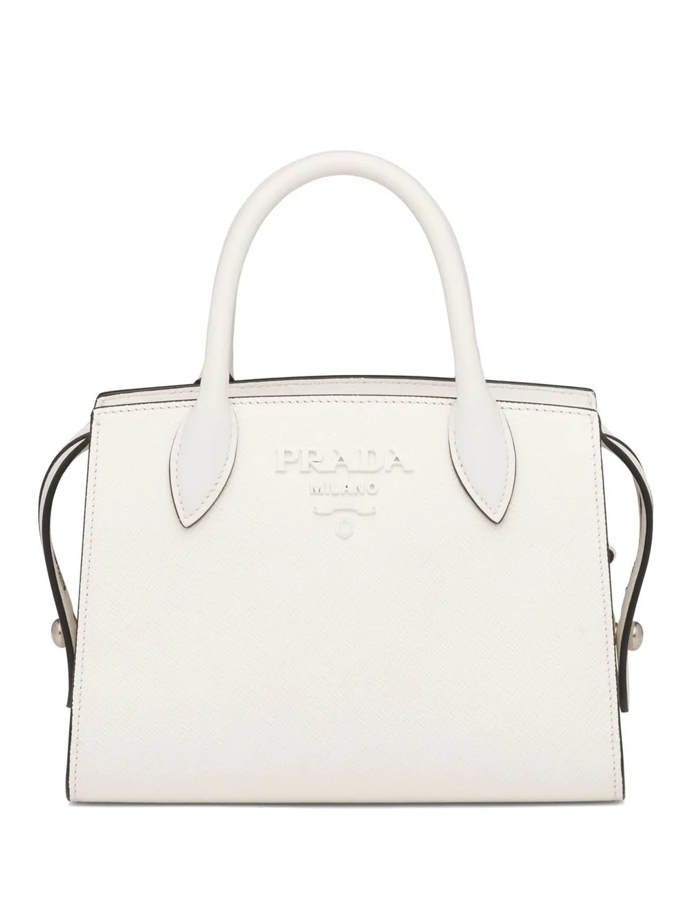 

Prada tote de piel Saffiano mini - Blanco